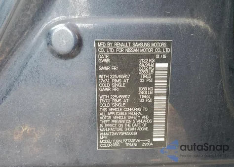 2016 Nissan Rogue S z USA, uszkodzony, nr VIN KNMAT2MV7GP650619